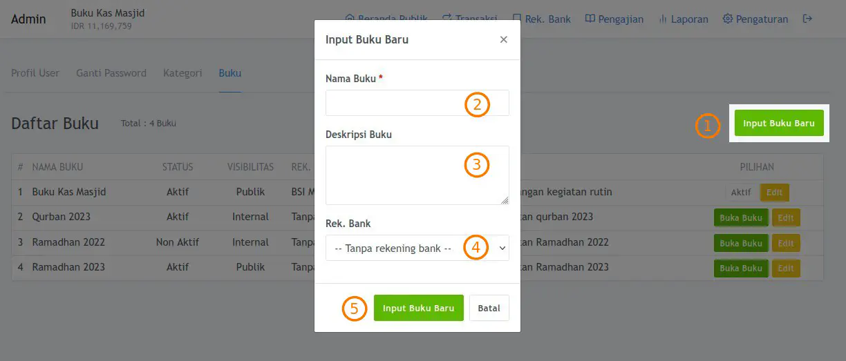 Input Buku Baru